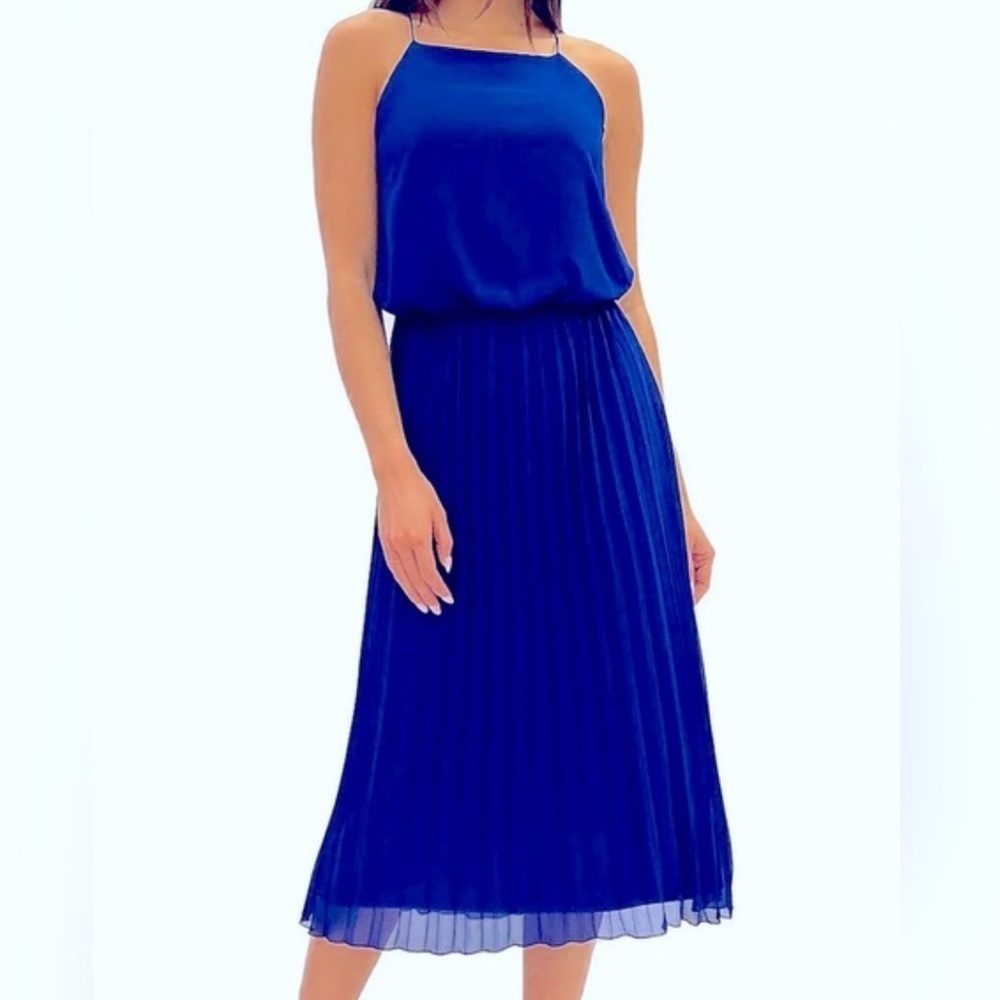Sam Edelman Pleated‎ Royal Blue Midi Dress
